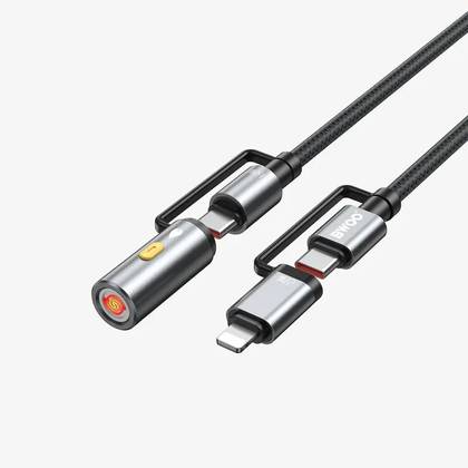 BWOO USB-C Multi Charging Cable 4-in-1 Lightning Cable with Lighter 60W/27W BO-X307