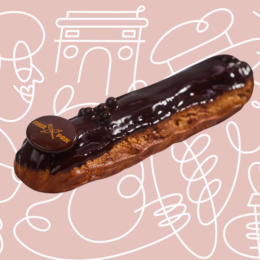 Chocolate butter eclair