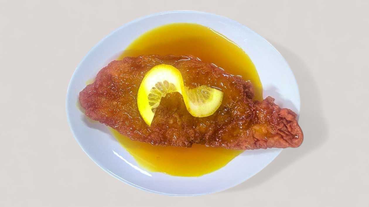 29. Deep Fried Sliced Fish with Lemon Sauce