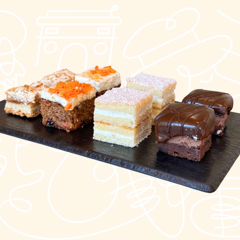 Platter for us 2 - plate of assorted minicakes