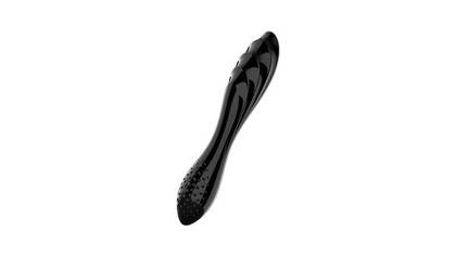 Satisfyer – Dazzling Crystal 1, black double-sided borosilicate glass dildo