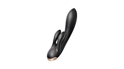 Satisfyer Double Flex – vibrator with triple stimulation and app black