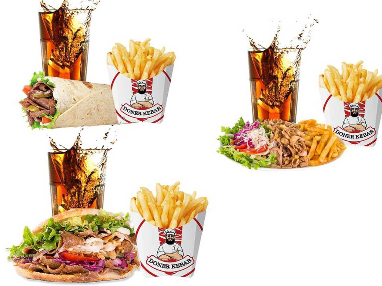 Kebab on a Plate Menu + Durum Kebab Menu + Pita Kebab Menu