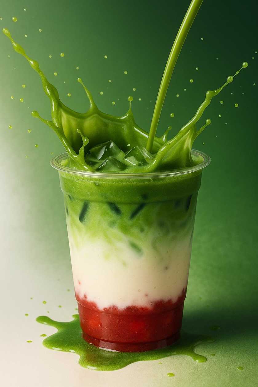 Iced matcha strawberry