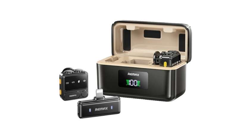 Remax 2in1 Wireless Collar Microphone Lightning Connector (K18)