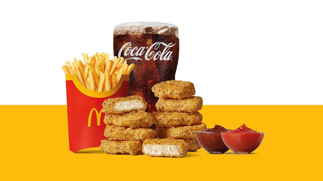 9 GARLIC PEPPER CHICKEN MCNUGGETS LARGE MEAL