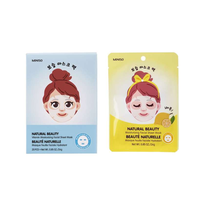 Natural Beauty Moisturizing Facial Sheet Mask(Lemon)