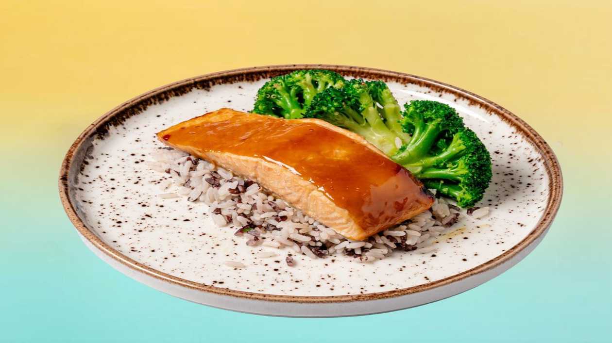 Σολομός Στη Σχάρα Με Teriyaki