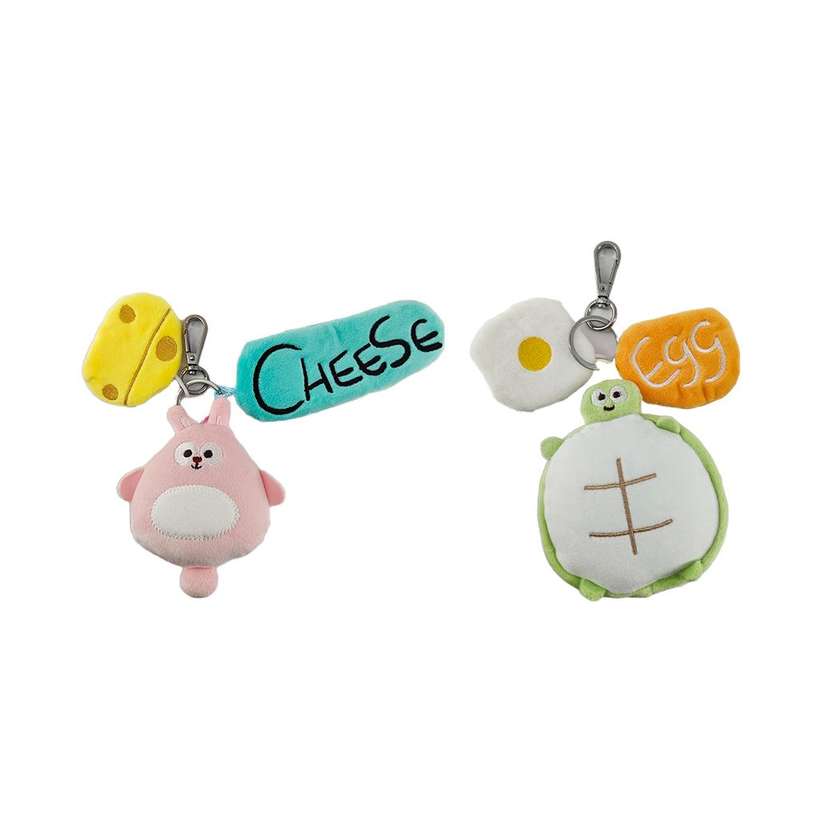 ბრელოკი/Dundun Series 3.5in. Plush Pendant (2 Assorted Models)(Turtle, Rabbit)