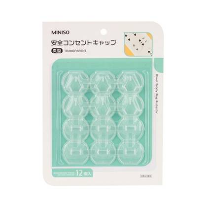 დამცავი/Socket Safety Cover 12 Pack (Transparent)