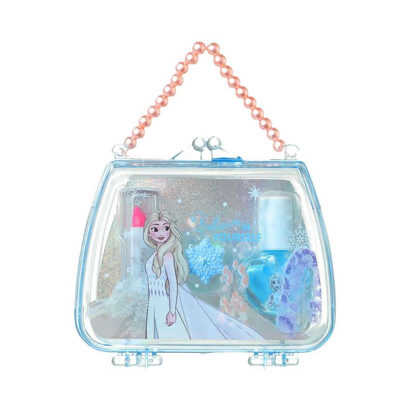 Disney Frozen Collection Kids Makeup Kit in Beaded Bag(Blue)