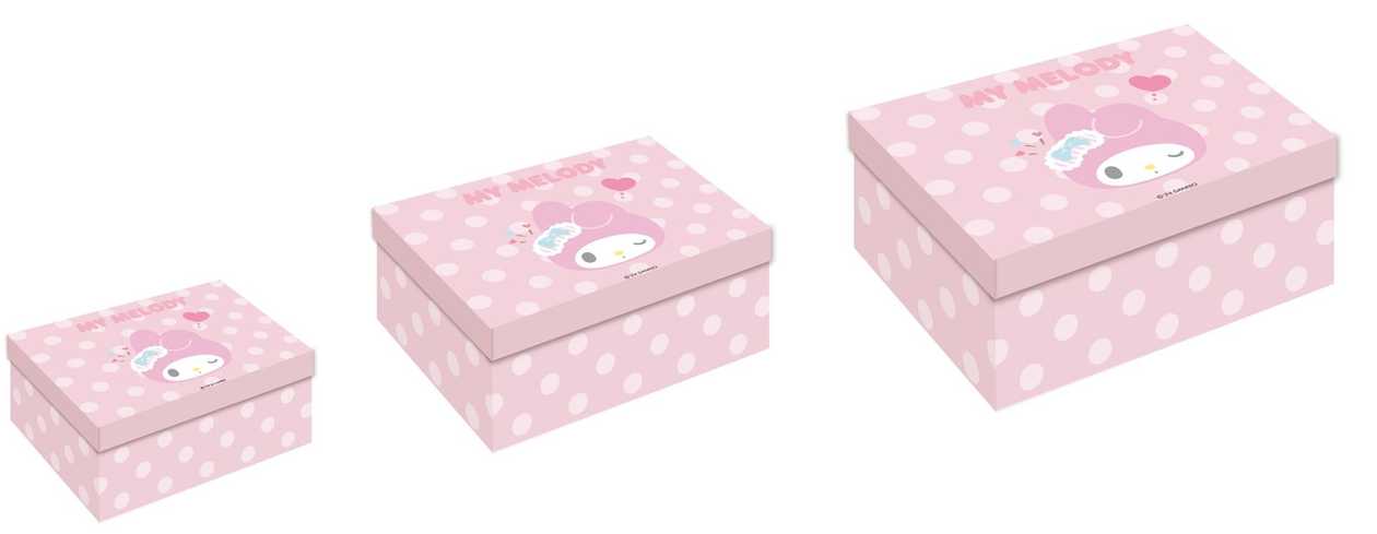 Sanrio characters Collection Quadrate Gift Box (My Melody) (3 Assorted Sizes)