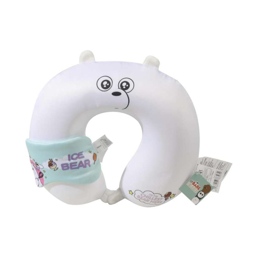 We Bare Bears Collection Neck Pillow with Sleep Mask (Ice Bear)