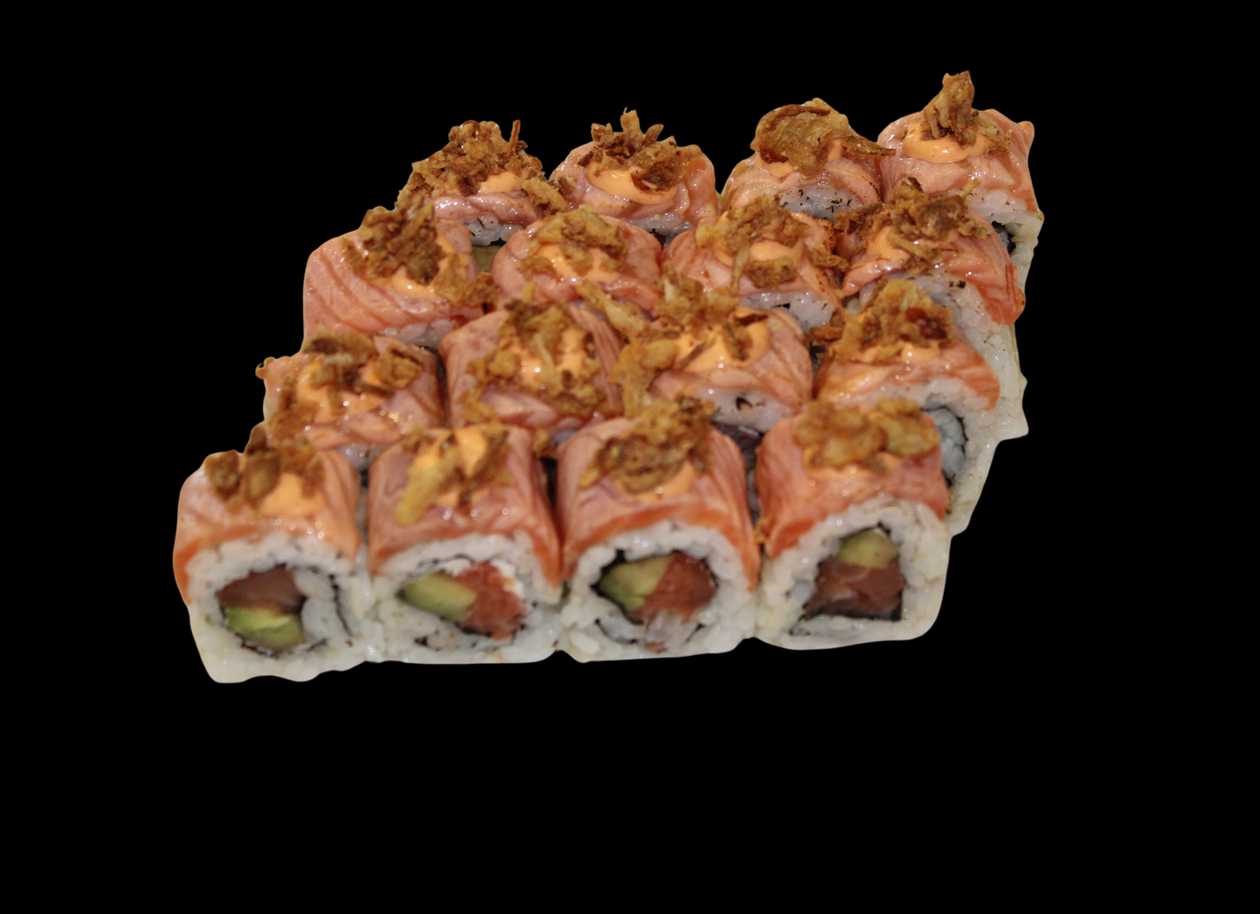 Salmon Crocrante Cebola Roll 16pcs