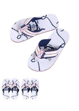 ბავშვის ჩუსტი 28-29/29)/Nautical Series Childrens Flip Flops (White S28/29)