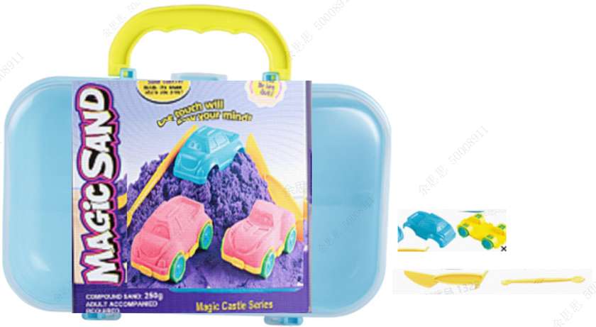 კინეტიკური ქვიშა/Suitcase Space Sand Set Series (2-Color Sand)(Racing Car)