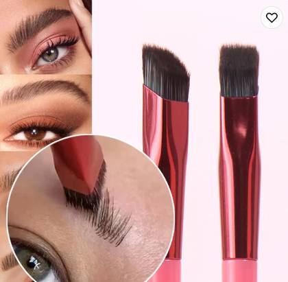 Peach Pink Series Square Eyebrow Brush