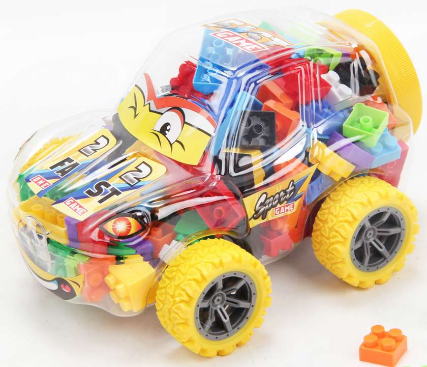 Big Building Blocks - Sports Car (Yellow)