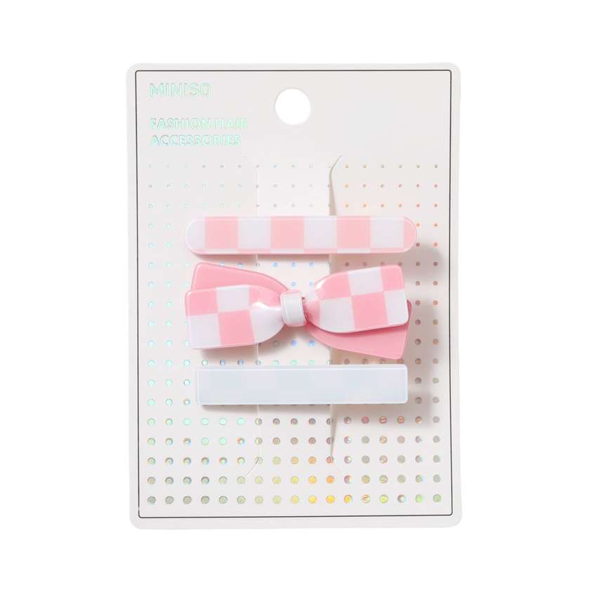Checkered Hair Clips (3 pcs)