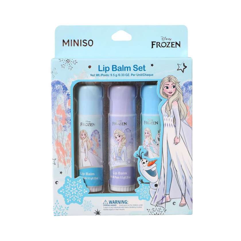 საბავშვო ტუჩის გლოსების ნაკრები/Disney Frozen Collection Lip Balm Set (Blue Box)