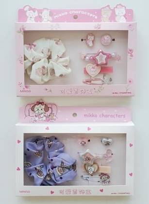 თმის სამაგრების ნაკრები/MIKKO Collection Printed Kids’ Set