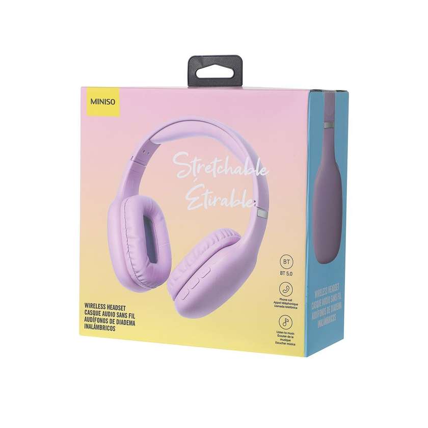 უსადენო ყურსასმენი/Stretchable Wireless Headset  Model: E21016A (Purple)