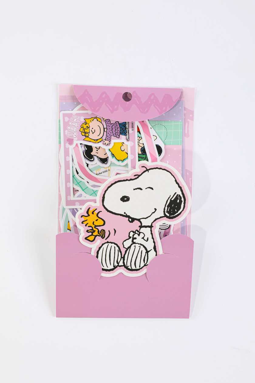 სტიკერები/Snoopy Colorful Life Collection DIY Sticker Set (20 Pcs) (Pink)