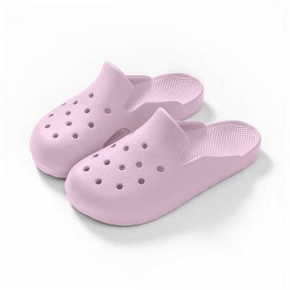 ჩუსტი(37-38)/Casual Retro Series Soft Sole Slippers(Pink,37-38)