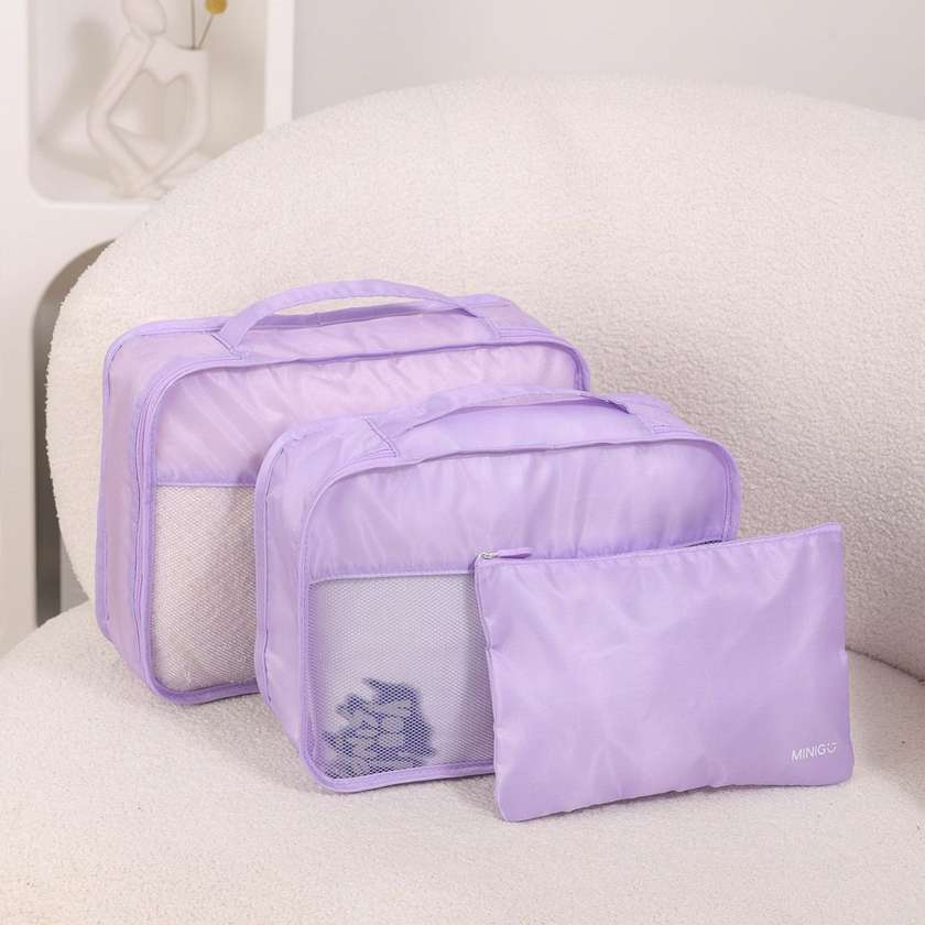 Minigo Purple Series Clothes Storage Bags (3 pcs)