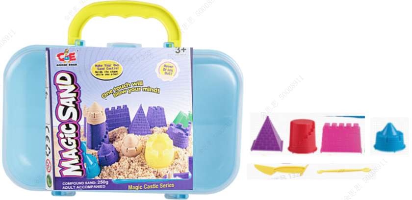 კინეტიკური ქვიშა/Suitcase Space Sand Set Series (2-Color Sand)(Castle)