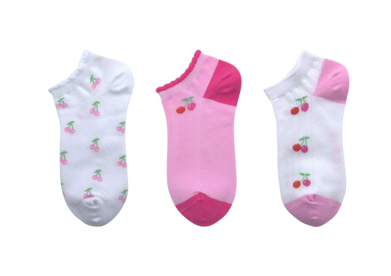 Cherry Valentine Ankle Socks (3 Pairs)