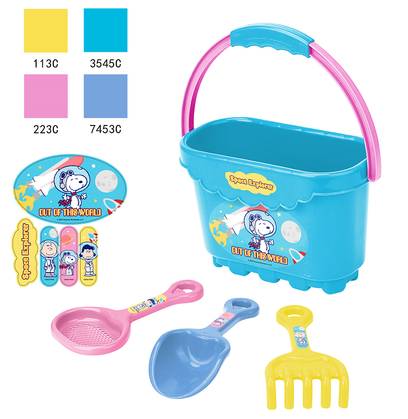 ქვიშის სათამაშო ნაკრები/Snoopy the Little Space Explorer Collection Beach Bucket Set