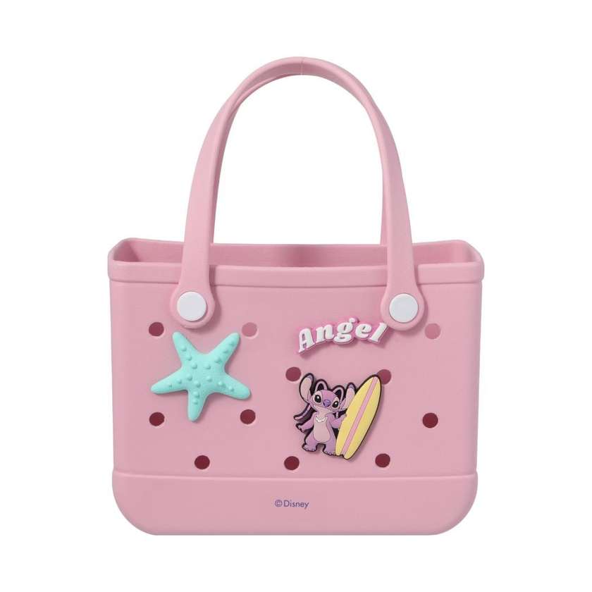 Disney Lilo & Stitch Collection Holes Handheld Bag (Angel,Pink)