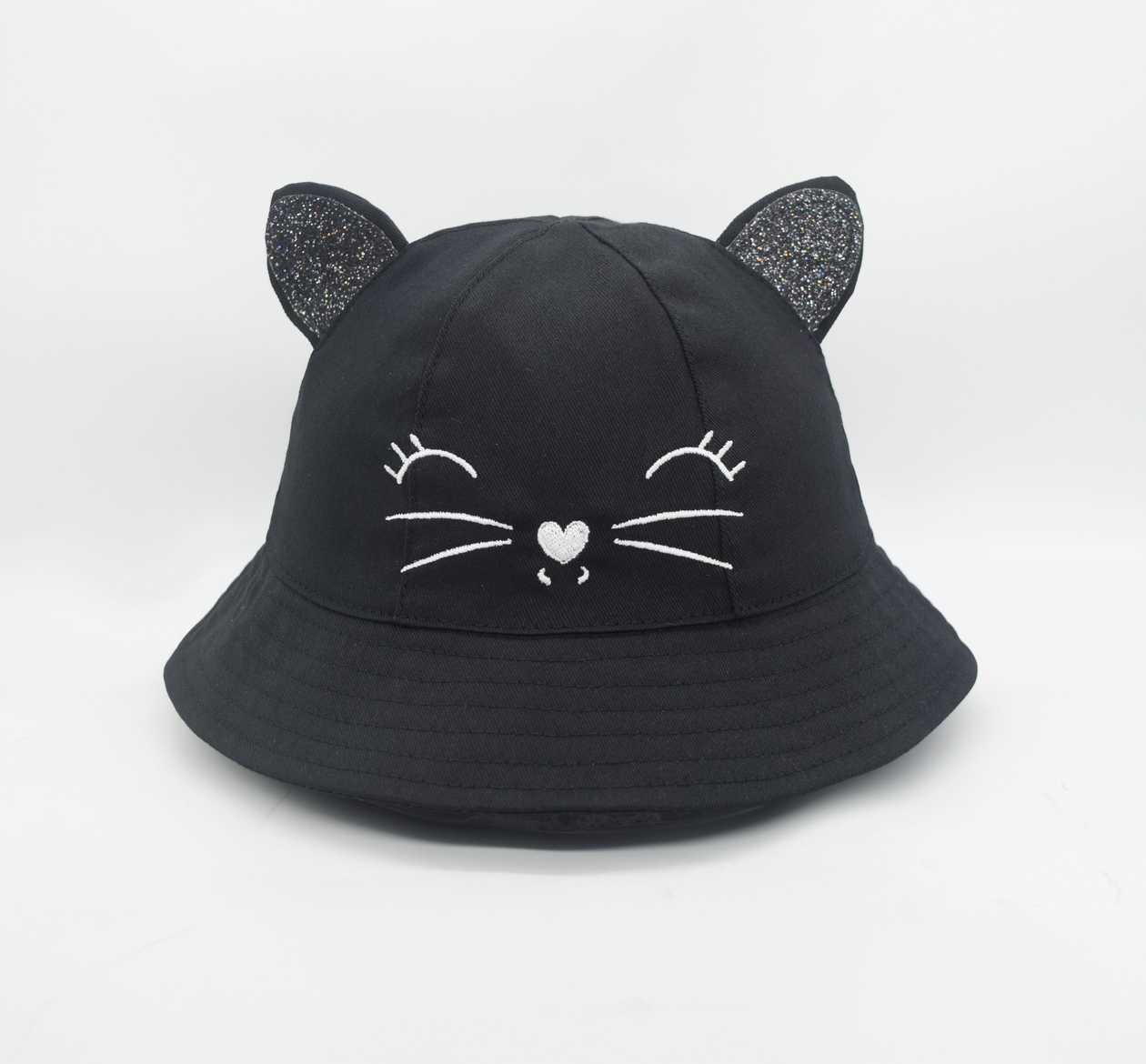 ქუდი/Glitter Kitten Kids Bucket Hat (Black)