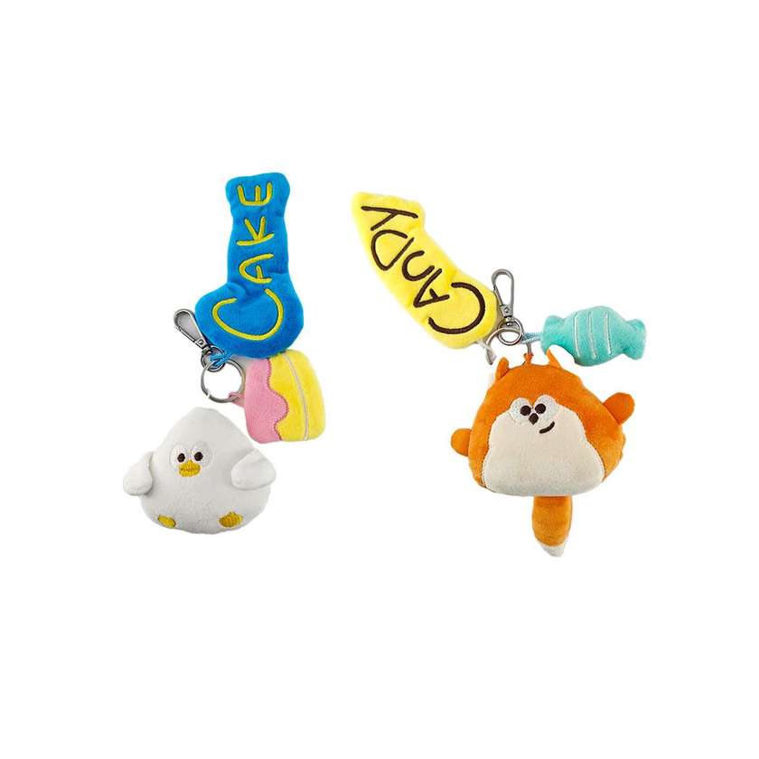 ბრელოკი/Dundun Series 3.5in. Plush Pendant (2 Assorted Models)(Fox, Duck)
