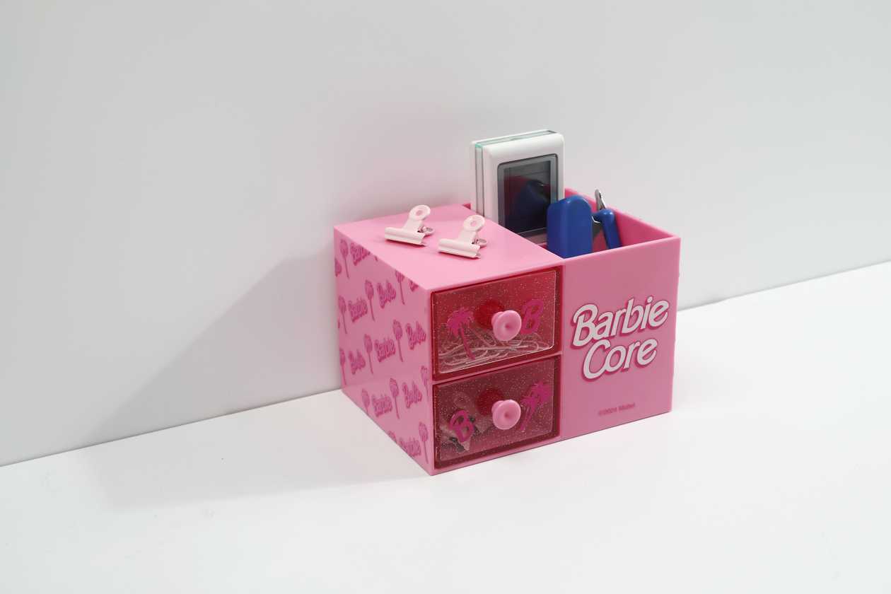 Barbie Pink Collection Double-Tier Organizer with Pen Holder