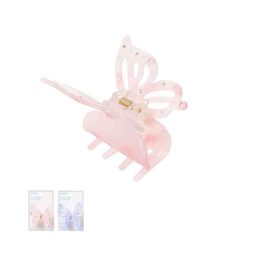 თმის სამაგრი/Pink Garden Butterfly Hair Claw Clip
