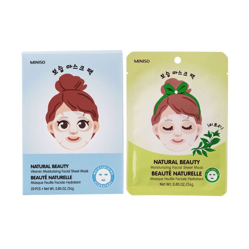 Natural Beauty Moisturizing Facial Sheet Mask(Tea Tree)