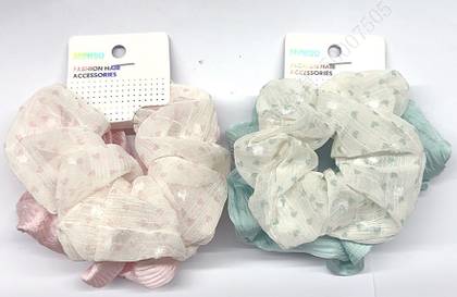 თმის სამაგრი/Fashion Series Heart Hair Scrunchies (2 pcs)