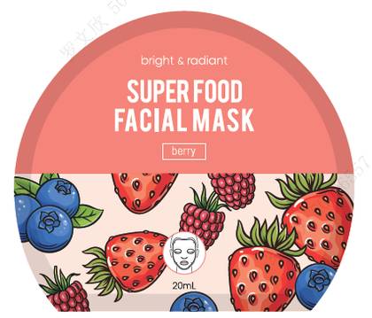 Super Food Facial Sheet Mask(Berry)