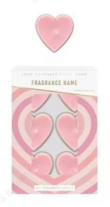 Sweetheart Series Scented Candles (6 Pack)(Rose)