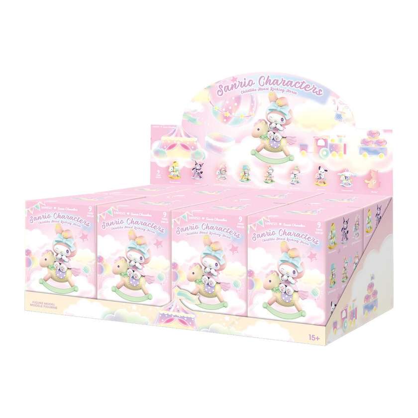 ყუთი-სიურპრიზი/Sanrio Characters Childlike Heart Rocking Horse Series Figure Model