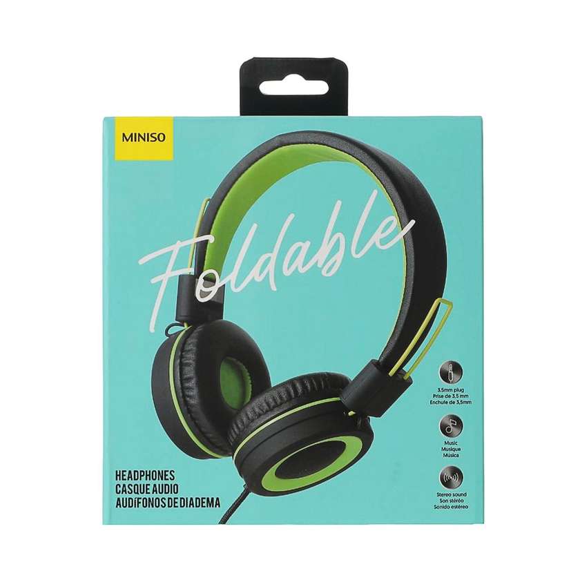 ყურსასმენი/Foldable Head Phone (Green+Black)