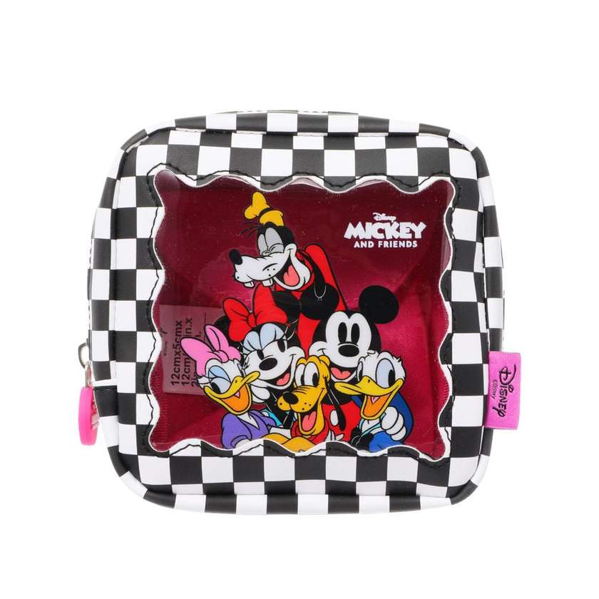 კოსმეტიკის ჩანთა/Disney Collection Cosmetic Bag (Black and White Grid)