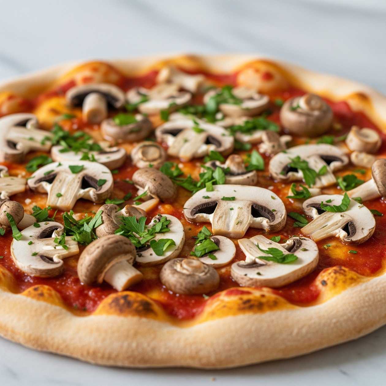 Pizza Funghi Rossa Vegan