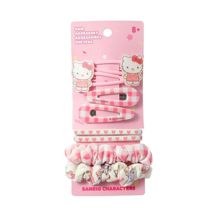 თმის აქსესუარების ნაკრები/Sanrio characters Hair Accessories Set (8 pcs)