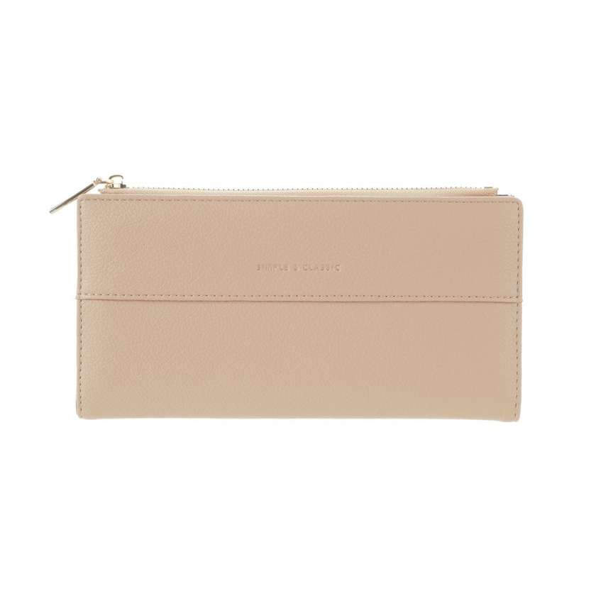 Womens Long Wallet with Golden Letters(Apricot)