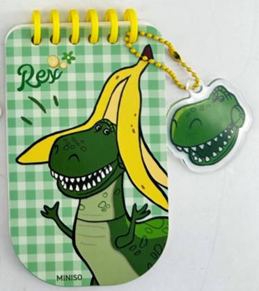 ბლოკნოტი/Disney Pixar Fruit Market Collection Mini Cellphone Wire-bound Book (48 Sheets) (Rex)