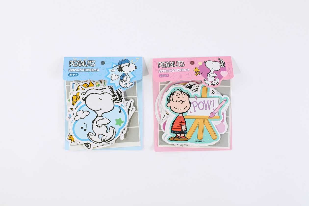 მისალოცი ბარათი/Snoopy Colorful Life Collection DIY Scratch Wish Card (20 Sheets) (2 Assorted Models)