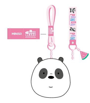 We Bare Bears Seaside Music Festival Silicone Earphone Protective  Case（Panda）
